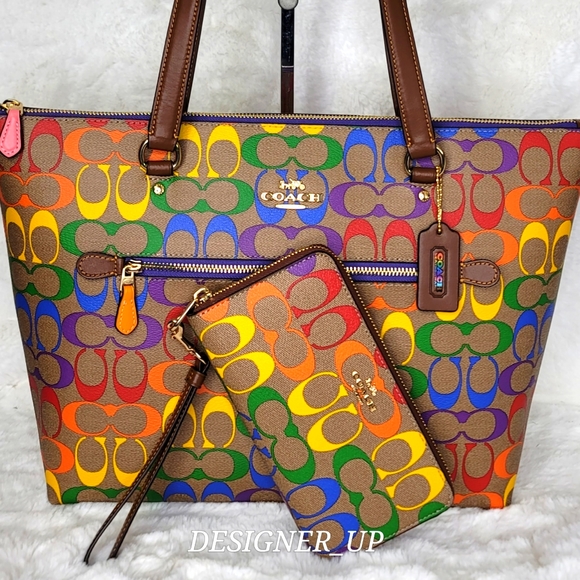 COACH 3 SET Signature Purse  Bag Wallet Wristlet + LIMITED EDITION - Picture 9 of 15